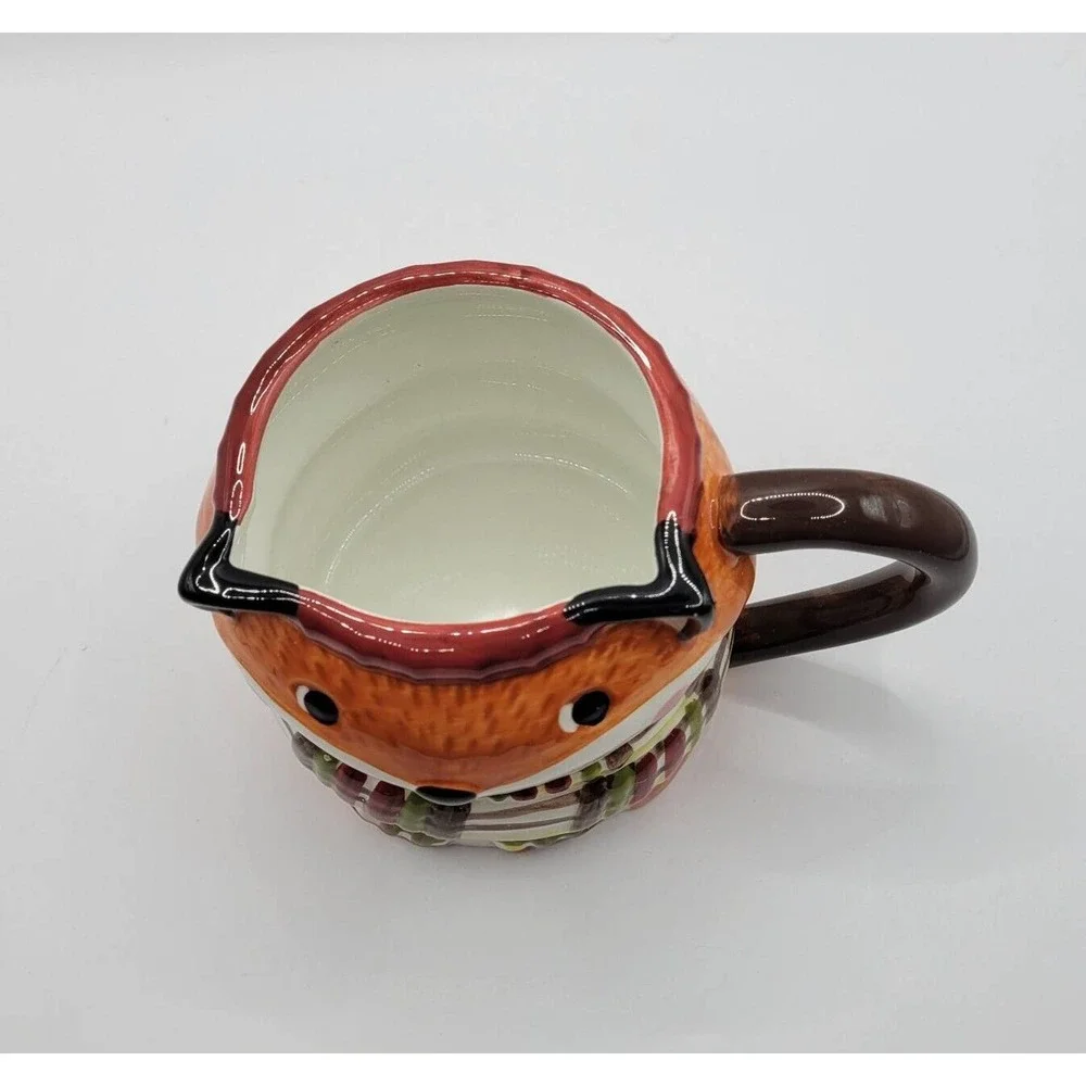 Sur La Table Ceramic Fox Wearing a Scarf Coffee Mug